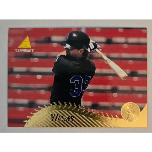 Lot of 3 Larry Walker Pinnacle 1995 MLB Baseball Cards Colorado Rockies Outfield - Picture 3 of 4